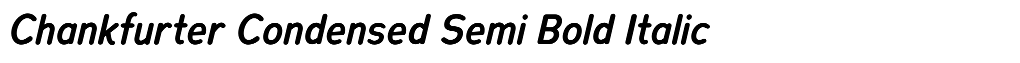 Chankfurter Condensed Semi Bold Italic image